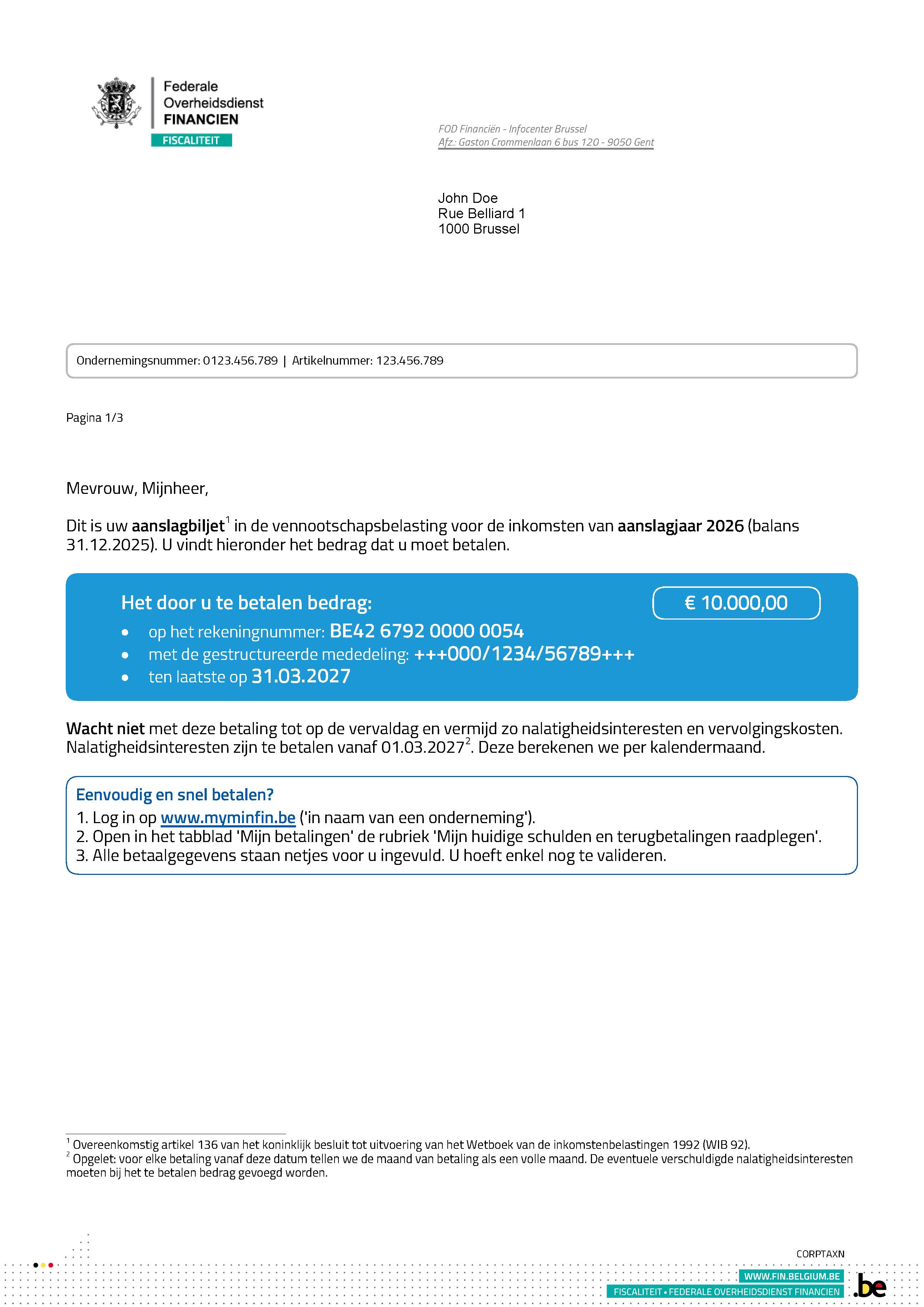 FPS Finance document